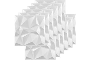 FENGQQKJ 3D Wandpaneele 12 Stück 3D Paneele PVC Platte 3D Wandpaneele 3D Wall Panels Fassadenverkleidung Deckenplatten Gaming Wall Panels Paneele Tapete für Wohnzimmer, Schlafzimmer