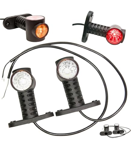 24/7Auto Paire Feux Gabarit LED Blanches Et Rouges 12V/24V - Remorque, Caravane, Bus