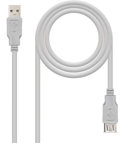 Amazon Basics Passacavo a pavimento in gomma, 1,5 m & Prolunga USB 2.0 ad alta velocità, A