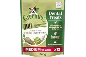 Greenies Original Dental Treat Care for Medium Dogs from 12-22 kg, 12 Chews, 340 g