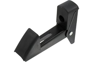 GÉNÉRIQUE Arret de volet automatique a visser, Noir, Pour volets d'ép 12 à 50 mm, Avec butée amortisseur, Protection totale contre la corrosion, corps en polycarbonate et composants métalliques en aluminium