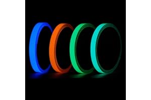 DECORDWELL Ruban Autocollant Fluorescent, 4 Couleurs Ruban Adhésif Phosphorescent, 5m*10mm Rubans Lumineux pour Escaliers, Murs, Marches et Panneaux de Sortie