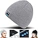 Produktbild 2Ticks Hellgrau Kopfhörer weiche warme Strickmütze drahtloser Bluetooth Smart Cap Headset-Lautsprecher Mic Unisex Winter Fashion Spy Alcatel Cinch