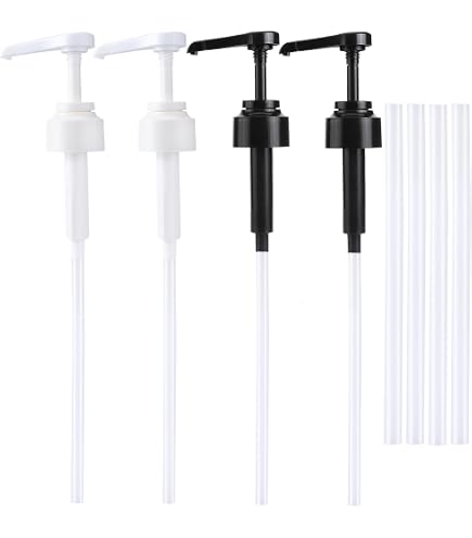 2 Pompe Dosatrici Riutilizzabili Per Sciroppo – Filettatura 28/410, Erogazione 4 Cm³, Per Flaconi Best Body Nutrition 1L E Altri Contenitori