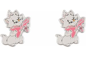 Disney Aristocats Marie Silver Plated Stud Earrings