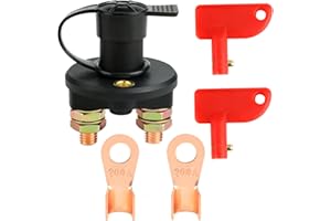 YILIYA Batteria Principale Interruttore 12V / 24V Staccabatteria Isolatore Cut Off Interruttore con Chiavi Battery Switch per Auto Moto Marine Camion Barca
