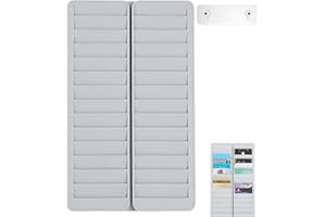CAIYUANGJ Soporte De Pared para Tarjetas De Pared, Soporte De Pared Para Tarjetas De Empleado, Montado Pared Porta Tarjetas De Asistencia, 28 Ranuras De Tarjetas, Clasificacin De Tarjetas, para Oficinas
