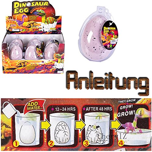 German Trendseller® – 6 x Dino im Ei ★ NEU ★ ┃ ++ Echt schlüpfender Dino ++ ┃ Mitgebsel ┃ Kindergeburtstag ┃ Dinosaurier ┃ Schlüpfgarantie 100%┃ 6 x Dino Eier - 6