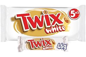 ‎M&M'S Twix White Schokoriegel; Karamell, Keks, Weiße Schokolade; Schokoladen-Multipack; 5 Riegel (5 x 46 g)