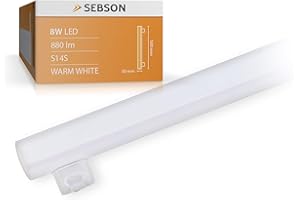 SEBSON Ampoule LED S14S 8W équivalent 60W - 880lm Blanc Chaud 3000K Non Dimmable - 150° Larges Faisceaux - Ampoule LED Tube 50cm 230V