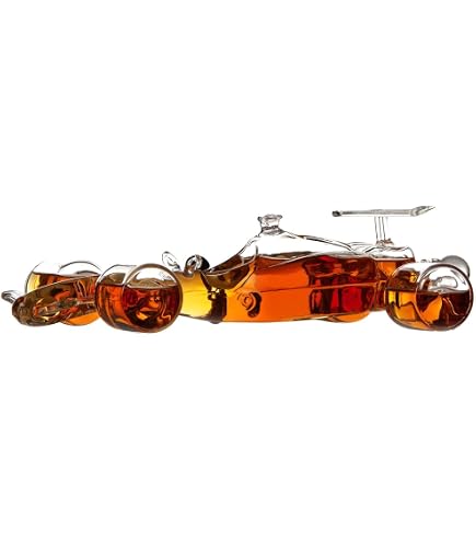 Carafe à Whisky 300 Ml Forme Voiture De Course - Verre Borosilicate - Bouchon étanche - Décoration Bar Et Cadeau