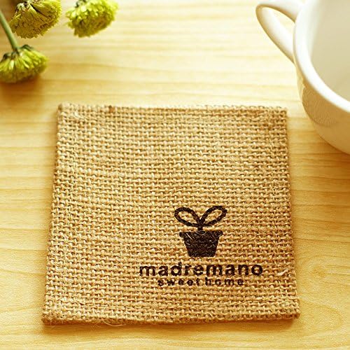 2 pcs Lin Coaster Résistant à la Chaleur Bol Mat Isolation Thermique pour Table Cuisine et Salle À Manger Restaurant (9 * 9 cm)