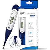 Digital Thermometer with Flexible Tip for Adults, Kids and Babies, Fast Accurate Medical Thermometer for Mouth and Forearm, R