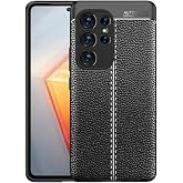 Ehr. Samsung Galaxy S24 Ultra Uyumlu Kamera Korumalı [Hafif PU Deri G&ouml;r&uuml;n&uuml;ml&uuml; Darbeye Dayanıklı Kaymaz Kılıf] Askeri D&uuml;şme Ko
