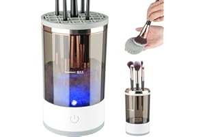 SOUTH AREA - Nettoyeur Électrique de Pinceaux de Maquillage: Rapide, Automatique et Portable, Adapté à Tous Types de Pinceaux, avec Technologie de Nettoyage en Profondeur - Idéal pour les Maquilleurs