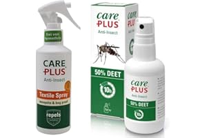 RENNER XXL Care Plus 2er Set Insektenschutz – DEET 50% + Icaridin Textilspray – Komplettschutz für Haut & Kleidung, Tropen- & Zeckenschutz