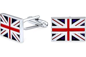 Bling Jewelry World Traveler Vacation Airplane Globe Flag USA UK Canada Cufflinks for MenTeens Enamel Stainless Steel