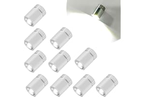 Yuio 10pcs Mini Luce LED, Piccola Lampada Giocattolo, Luce LED Piccola Con Batteria, LED Decorative per Modello in Miniatura per Giocattoli Case Delle Bambole Modelli Artigianali(Luce Bianca)