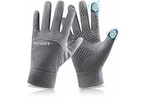 QINFEN YUNDOU Guanti Invernali Caldi, Antivento Impermeabile e Antiscivolo Touch Screen Guanti Sportivi per Uomo Donna, Guanti per Corsa Guida Ciclismo Bici Sci Lavoro Arrampicata