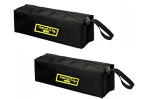 Copechilla borsa porta attrezzi grande portatile 2PCS,30X10X10CM,Materiale di 1680D ad alta densità impermeabile resistente all'usura,con cinturino sospeso e cerniera,Nero