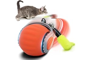 Mzzsveuy Speedy Tail Cat Toy, 2025 NEW Interactive Cat Toy with USB Rechargeable 2 Modes and Speed, Cat Toys for Indoor Cats Adult(Blue)