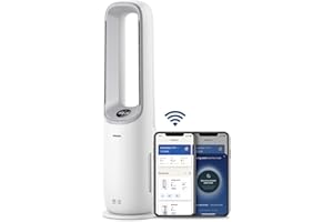 Philips Air Performer 2-en-1 : Purificateur & Ventilateur Rafraîchisseur – Nettoie 70m², Élimine 99,97% des Allergènes et Polluants. Filtre HEPA, Capteurs Intelligents, Alexa, Application (AMF765/10)
