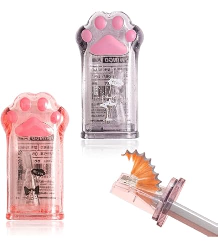 Stylex - Temperamatite con gomma Gatto, colore Colori assortiti