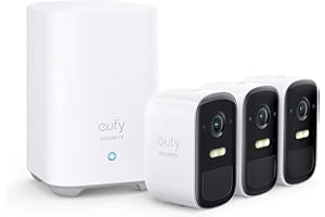 eufy Security eufyCam 2C, zewnętrzna kamera monitorująca, akumulator 180 dni, HD 1080p, IP67, odporna na warunki atmosferyczne, widoczność w nocy, kompatybilna z HomeKit i panelami słonecznymi,