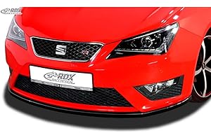 RDX Racedesign Front spoiler compatible with Seat Ibiza 6J SC/HB/ST FR Facelift 2012-2017 (ABS glossy black)