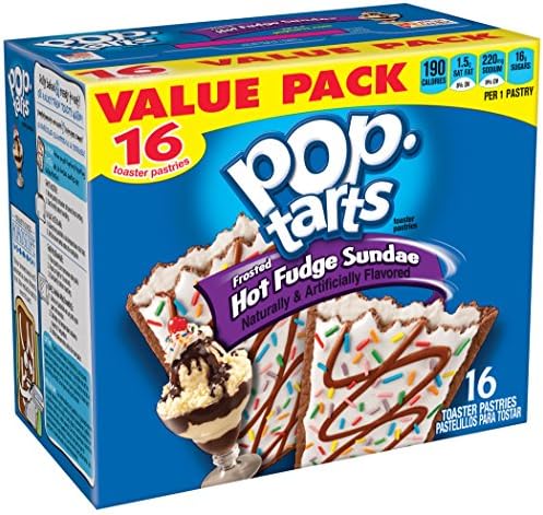 Pop-Tarts, ice Cream Shoppe Frosted Hot Fudge Sundae, (Pack of 2) total 32 Count