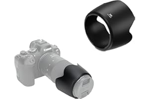 JJC Reverse Design Gegenlichtblende mit Tulpenblüte, kompatibel mit Canon RF 75-300 mm F4-5.6, EF 75-300 mm F4-5.6 III, EF 75-300 mm F4-5.6 III USM, EF 90-300 mm F4.5-5.6 USM, ersetzt ET-60