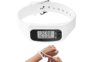 Stegräknarklocka – bärbar LCD-stegräknare med kalori och avstånd för promenader, resor, gymnastikövningar, perfekt för män, seniorer och fitnessentusiaster på språng