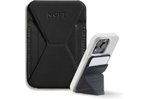 MOFT MagSafe Wallet Ständer für iPhone 17/16/15/14/13/12 Serie Kompatibel mit MagSafe, MOVAS Vegan Leder Magnetischer Handyständer mit 3 Betrachtungswinkeln, 2 Kartenhalter (Jet Black)