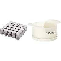 Amazon Brand - Solimo Wax Tealight Candles (Set of 100, Unscented) & Apple Slicer with Storage Cup Combo