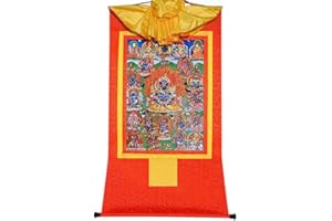Gandhanra Thangka Tibetische Wandbehang,Dharmapala Panjaranata Mahakala Thangka,Heißgeprägter Buddha Wandteppich für Zen Wohnkultur, Meditation, Spirituelle Entspannung und Ruhe