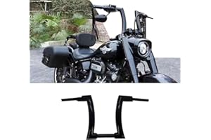 M Maintenanse Ape Hanger Handlebar 12" 14" 16" For Harley Dyna Softail Fat Boy Bob Breakout Slim Deluxe Road King1996-2013 in Single Pump (Black, 16")