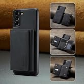 Zebana Samsung Galaxy S22 ile Uyumlu Kılıf Zebana 2in1 Elite Class C&uuml;zdanlı Deri Kılıf Siyah