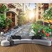 Produktbild Benutzerdefinierte Größe Wandbilder Wallpaper 3D Europäische Straße Natur Landschaft Foto Wandtuch Restaurant Cafe Schlafzimmer Wasserdichte Fresko (B) 350x (H) 245 cm