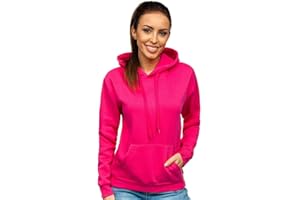 BOLF Mujer Sudadera Cerrada con Capucha Básica Pulóver de Algodón Jersey Blusa Suéter Hoodie Canguro Entrenamiento Fitness Sport Outdoor Estilo Deportivo Mix A1A
