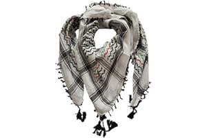 Retro Seventy2 100% Cotton Multi Colour Palestinian Shemagh Scarf Arab Keffiyeh Army Military Desert Head Neck Wrap Unisex