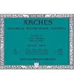 ARCHES Aquarelle - Bloc 20 feuilles 31x41 collé 4 côtés - 300g/m² - grain fin, blanc naturel, 4 bords francs