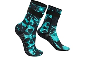 Summshall Chaussette Neoprene, 3MM Chaussette de Plongée pour Homme Femme Surf Snorkel Chaussettes en néoprène