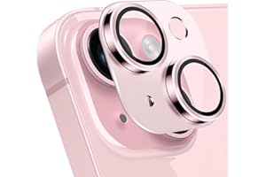 SumRioo Protector Lente Cámara para iPhone 15 / iPhone 15 Plus, Dureza 9H Antiarañazos Protector Lente Cámara Aleación de Aluminio Protector de Lente para iPhone 15 / iPhone 15 Plus - Rosa