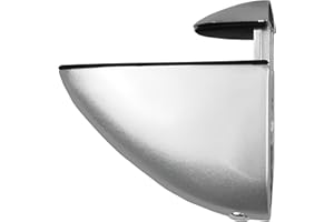 POZZI FERRAMENTA S.R.L. 4 Reggimensola per Legno e Vetro Finitura Alluminio per Spessori fino a 30 mm