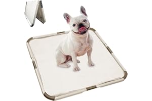 PAWISE Bandeja plegable para perros, soporte para almohadilla de orina para mascotas, bandeja portátil para entrenamiento de cachorros, bandeja de orinal para perros y gatos, 53 x 53 cm
