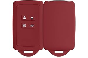 kwmobile Custodia Compatibile con Renault con 4 tasti Smart Key (solo Keyless Go) - Cover Chiavi Auto Protezione Copri Telecomando - Copri Chiave Copertura rosso scuro