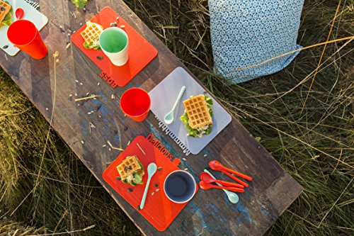 koziol Frühstücksbrettchen Happy Board Love, Kunststoff, solid himbeer rot, 19,3 x 24,7 x 0,5 cm - 6