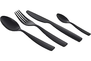 Alessi Dressed en Plein Air Set di Posate, Melammina, Nero