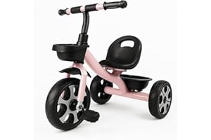 FOR YOUR LITTLE ONE Foryourlittleone Kids Trike Venture Tricycle Baby Push Bike | Age 18 Months to 6 Years | Gift Toddler Tricycles (Pink)