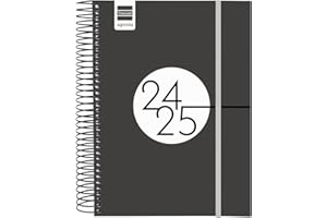 Finocam - Agenda Espir 2024 2025 1 Día Página Septiembre 2024 - Agosto 2025 (12 meses) Negro Español